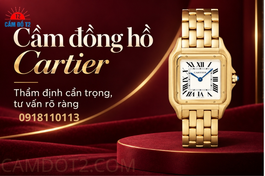cầm đồng hồ Cartier Tank