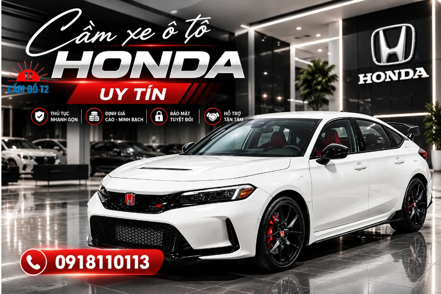 Dịch vụ cầm xe ô tô Honda uy tín Cầm đồ T2 