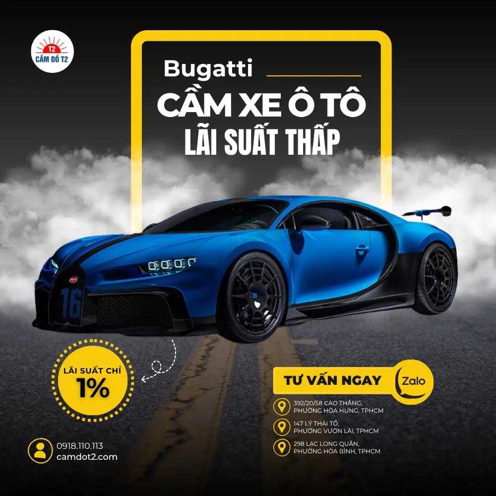Cầm xe ô tô Bugatti Chiron - Đỉnh cao công nghệ W16