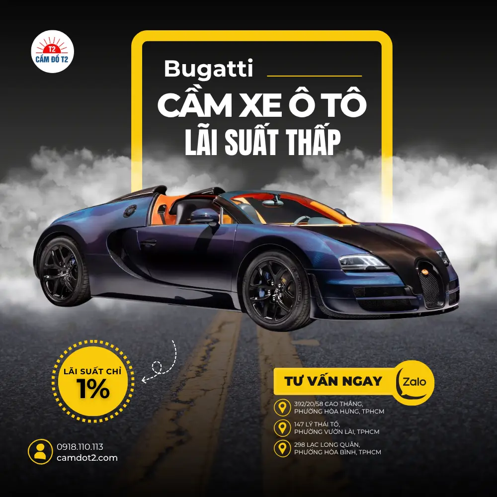 Cầm xe ô tô Bugatti Veyron - Biểu tượng của tốc độ