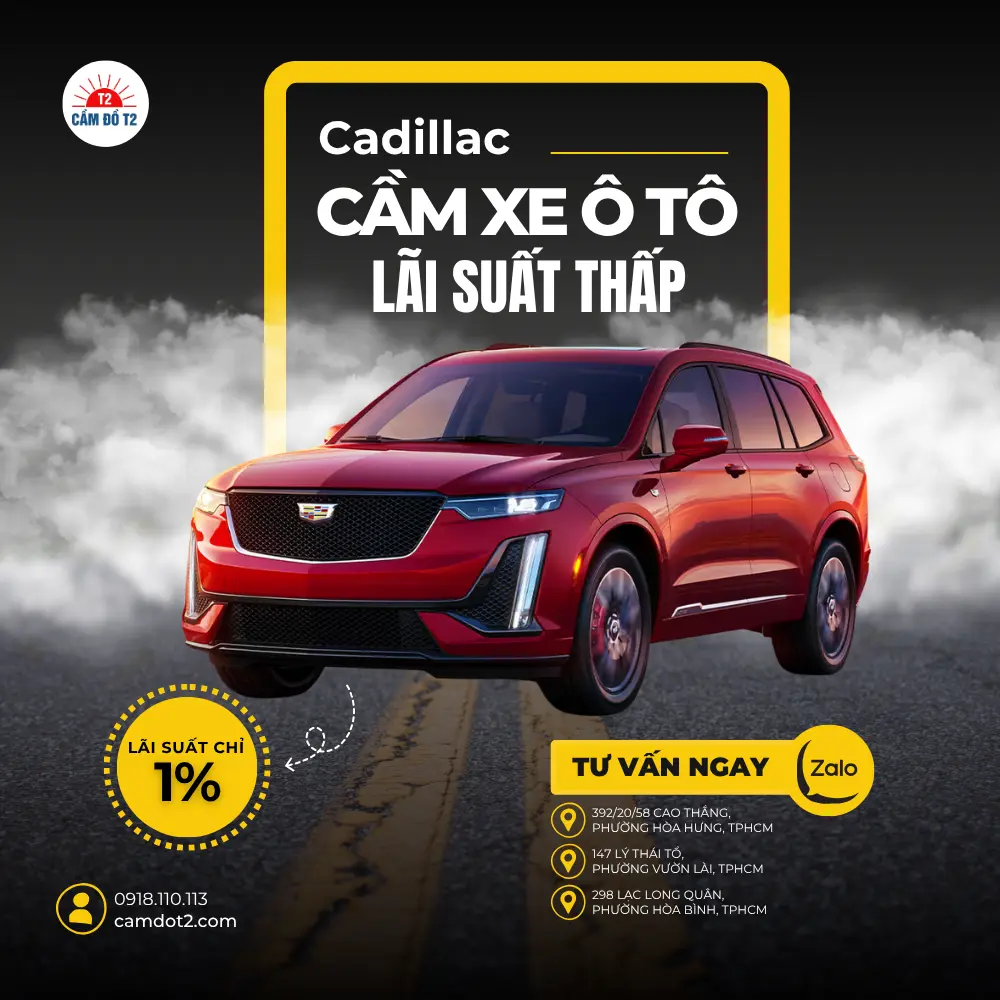 Cầm dòng Crossover Cadillac XT4, XT5, XT6
