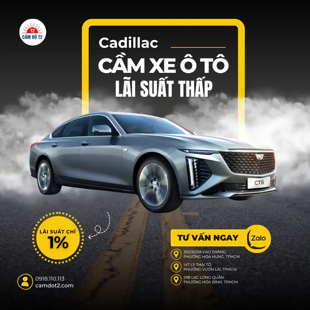 Cầm các dòng Sedan Cadillac CT4, CT5, CT6