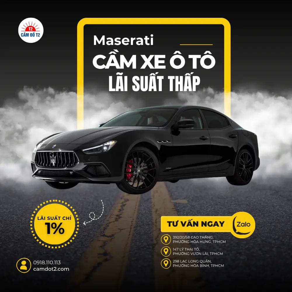 dịch vụ cầm xe Maserati Ghibli - Dòng Sedan thể thao phổ biến