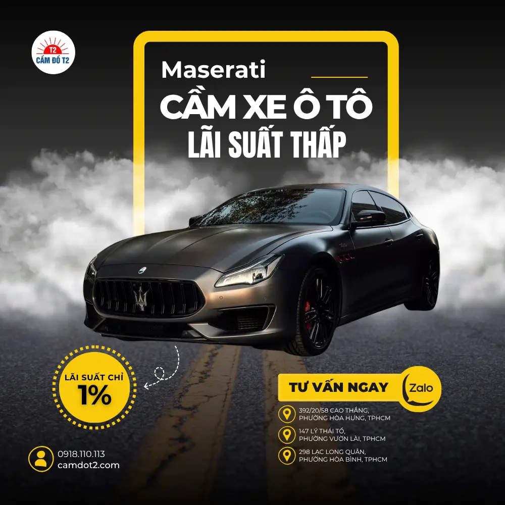 Cầm xe Maserati Quattroporte - Biểu tượng của sự sang trọng