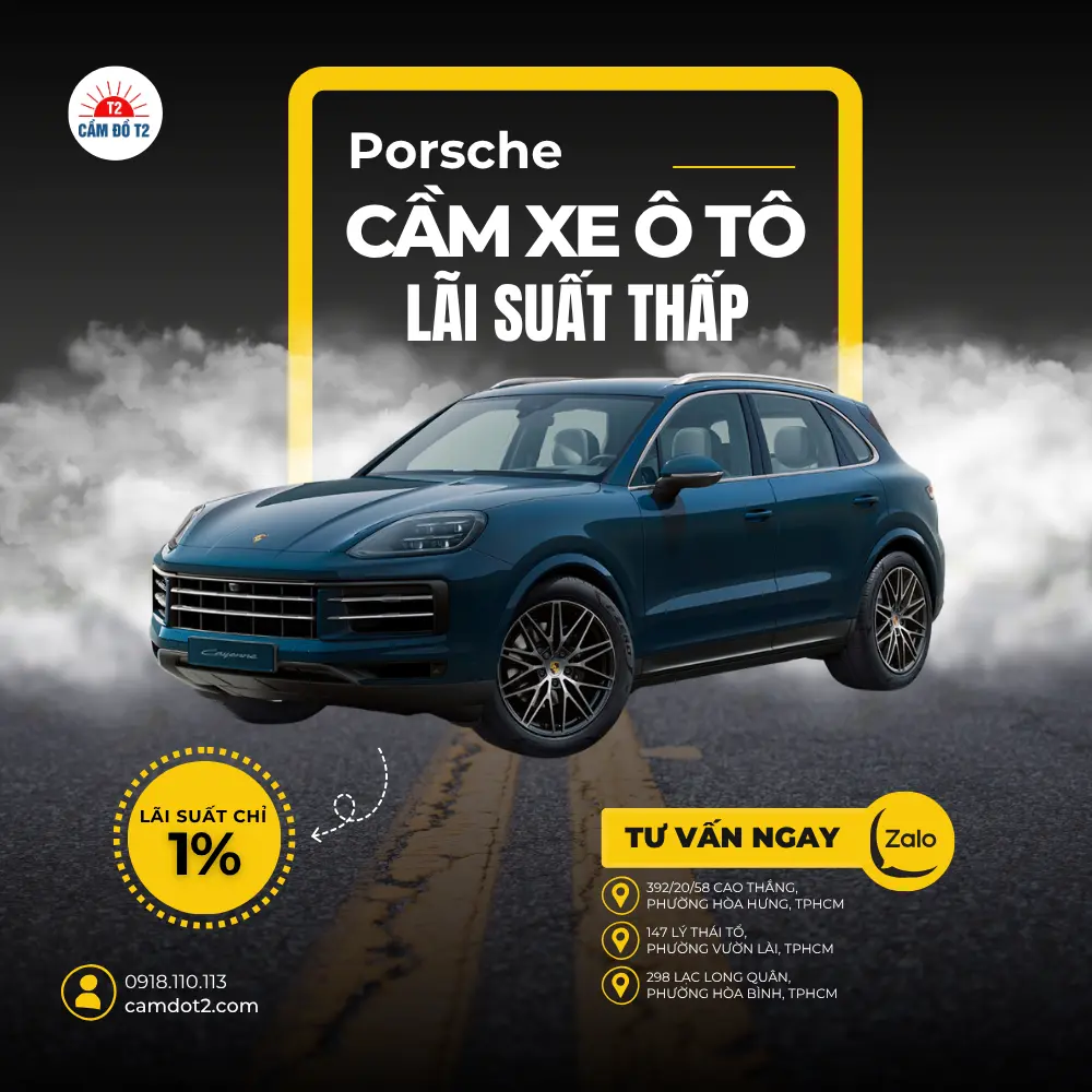 cầm đồ dòng SUV hạng sang Porsche Cayenne