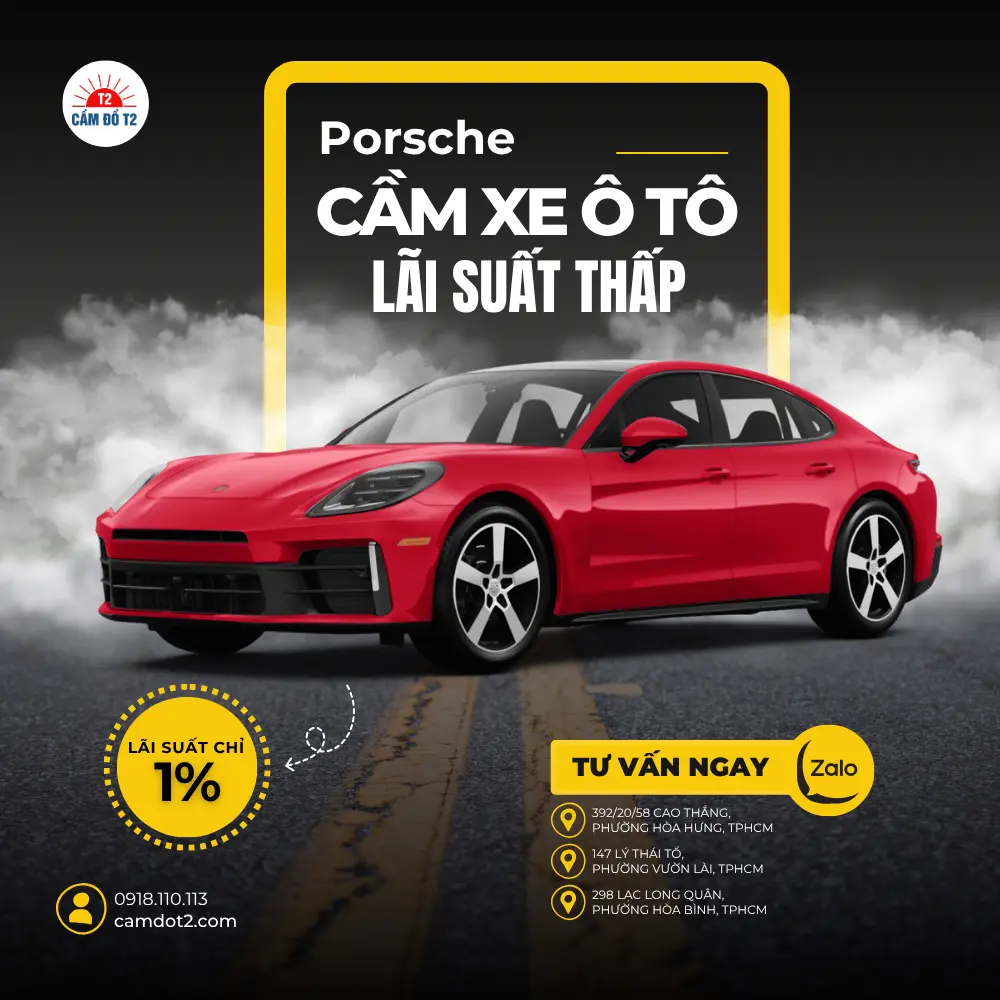 Cầm đồ dòng ô tô Sedan siêu sang Porsche Panamera