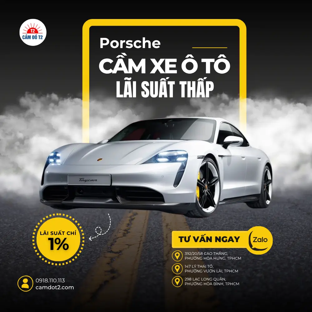 Cầm đồ dòng ô tô điện cao cấp Porsche Taycan