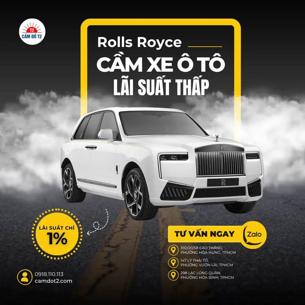 Cầm xe Rolls Royce Cullinan – SUV siêu sang đẳng cấp nhất