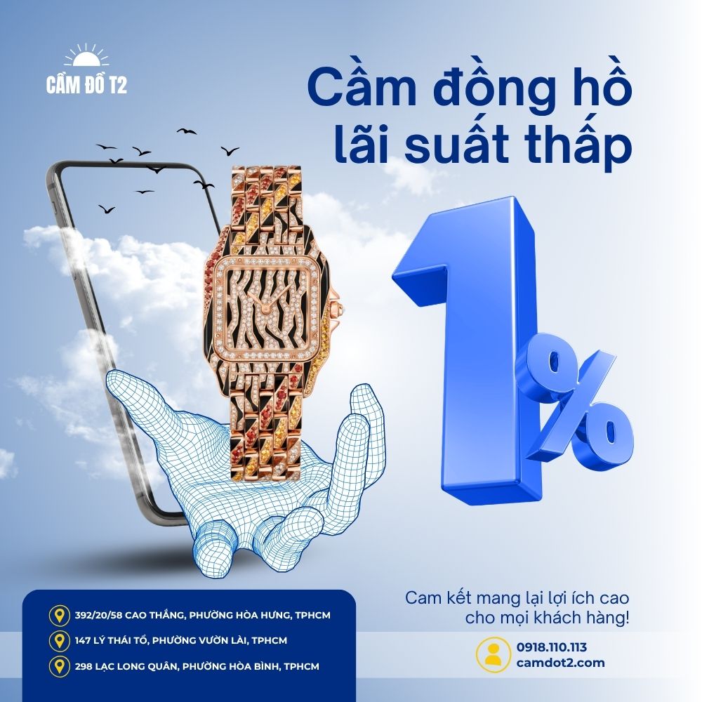 Cầm đồng hồ cartier panthere