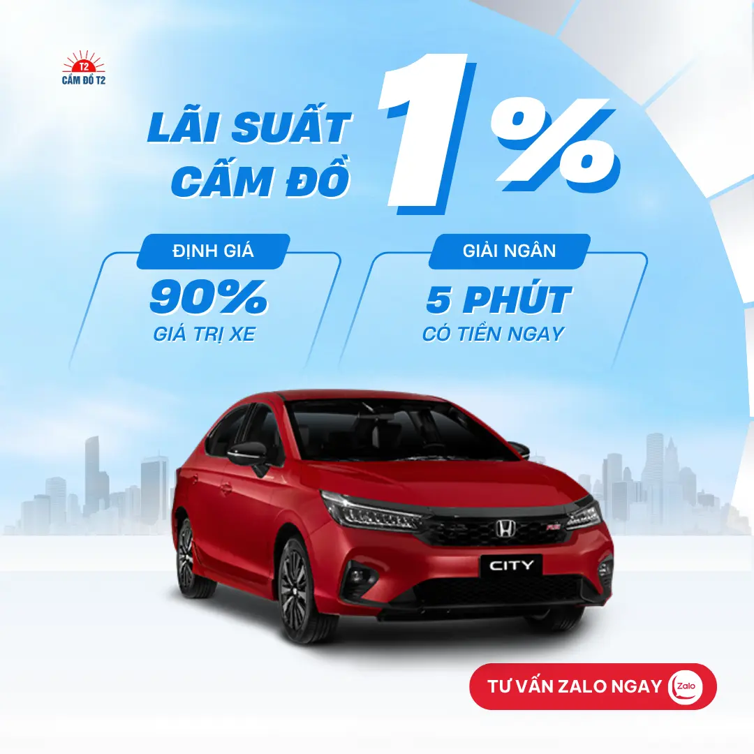 Cầm xe ô tô Honda City tại Cầm Đồ T2