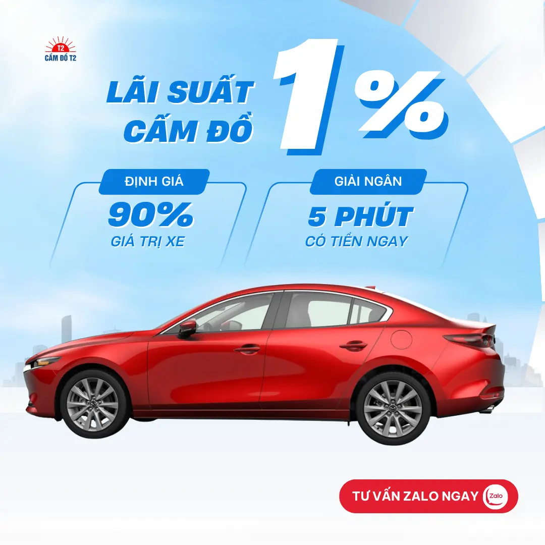 Cầm xe ô tô Mazda 3 lãi suất thấp 1%