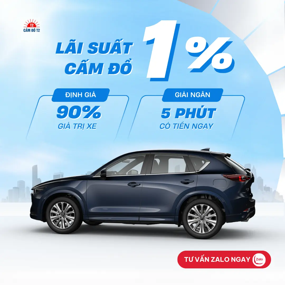 Dịch vụ cầm xe ô tô lãi suất thấp tại Cầm Đồ T2