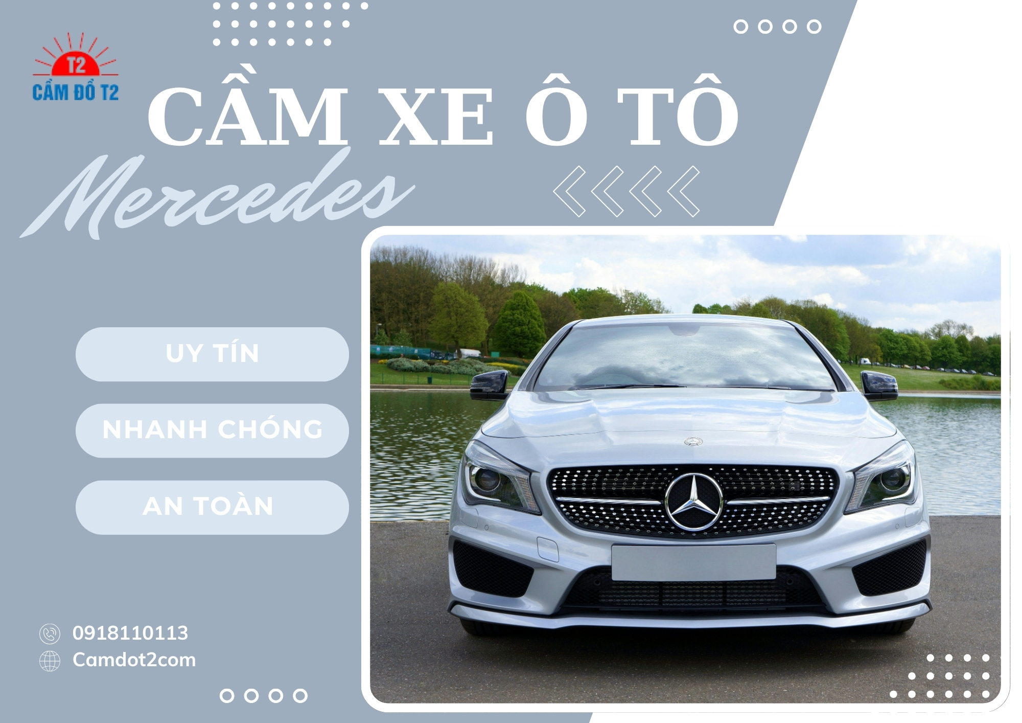 Cầm xe ô mô Mercedes