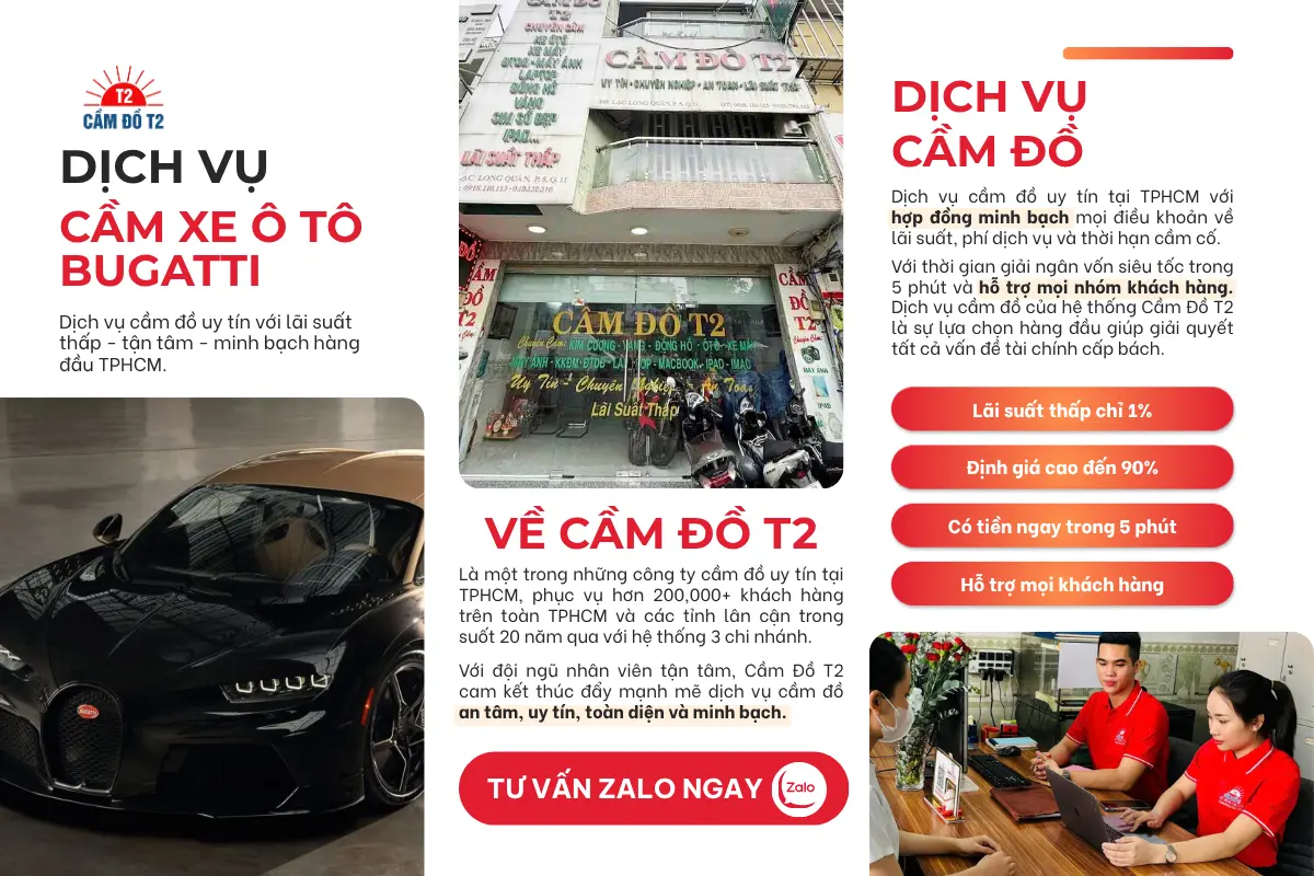 Dịch vụ cầm xe ô tô Bugatti