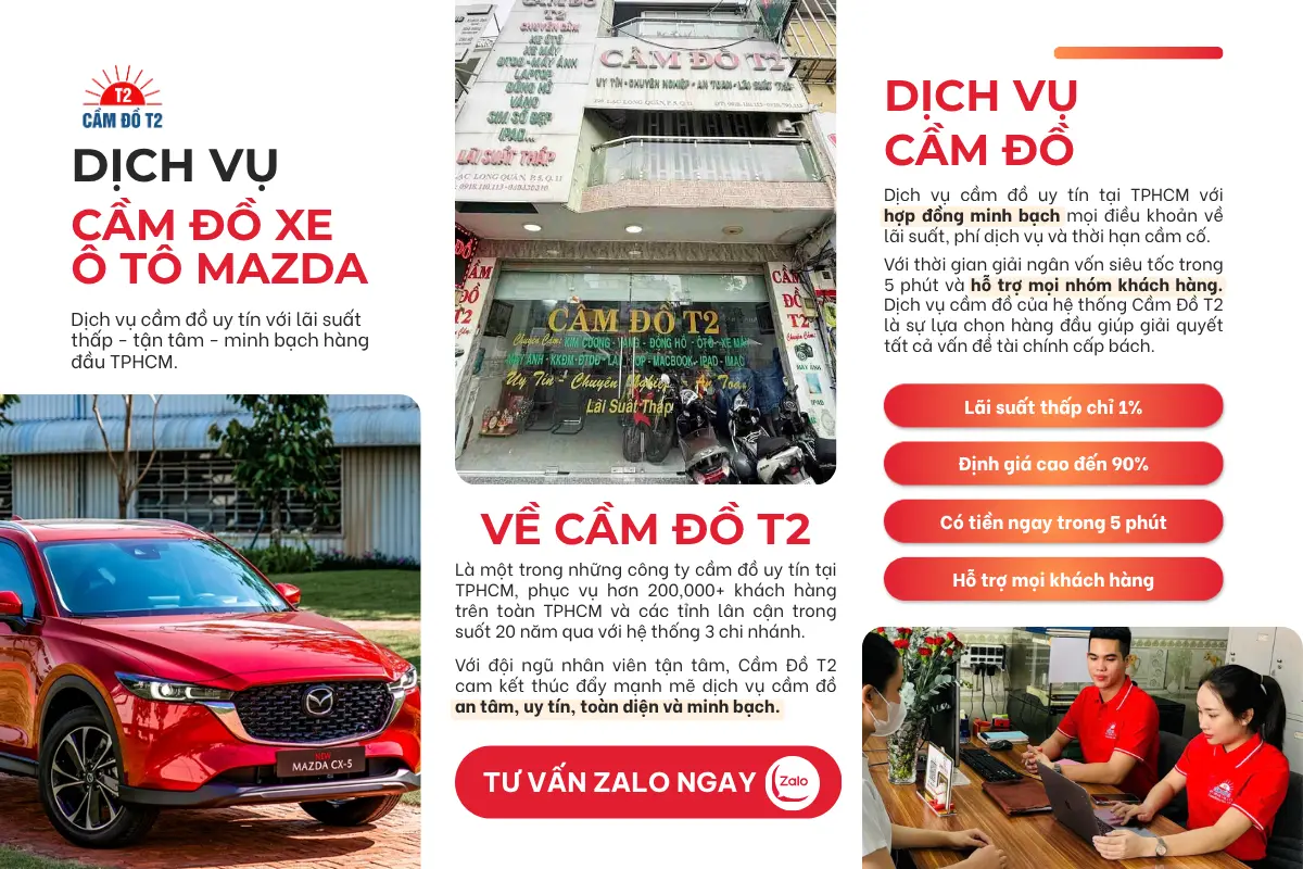 Dịch vụ cầm xe ô tô Mazda