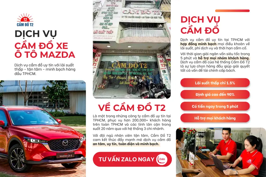 Dịch vụ cầm đồ xe ô tô Mazda
