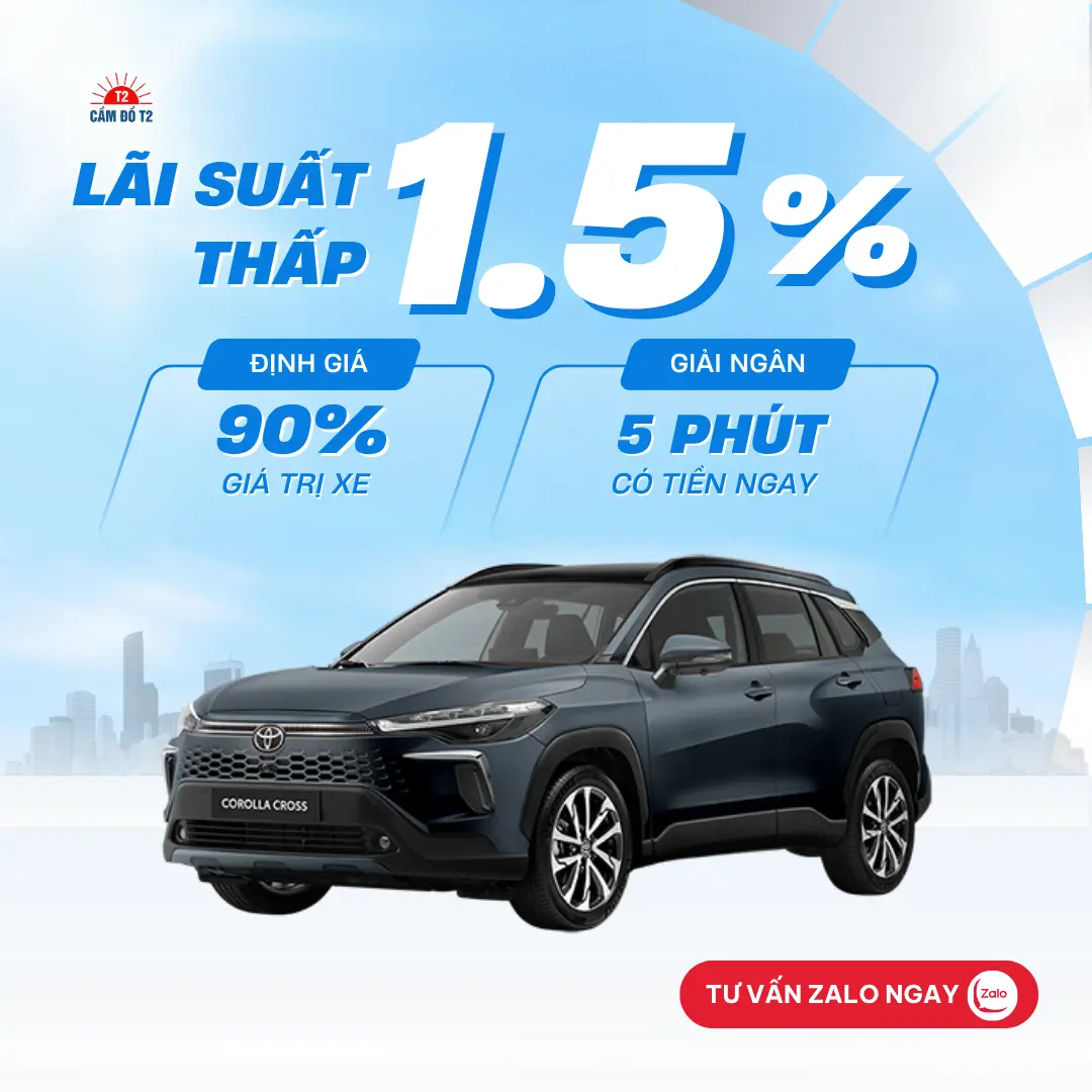 Dịch vụ cầm đồ xe ô tô Toyota Corolla Cross