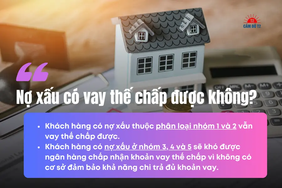 Nợ xấu có vay thế chấp được không?
