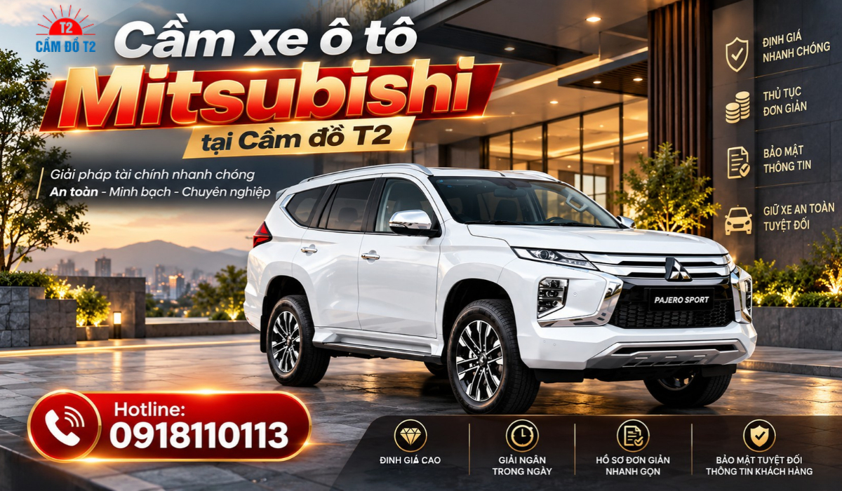 Cầm xe ô tô Mitsubishi - Xoay nhanh nguồn vốn