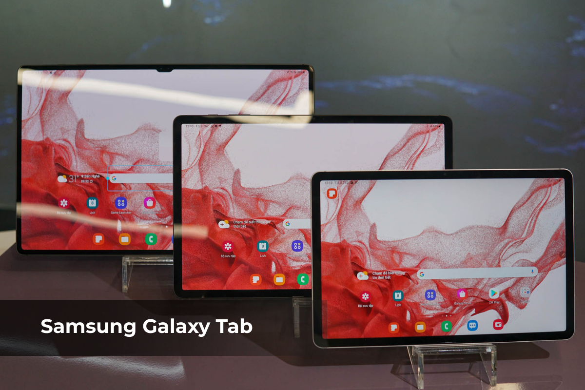 Cầm máy tính bảng Samsung