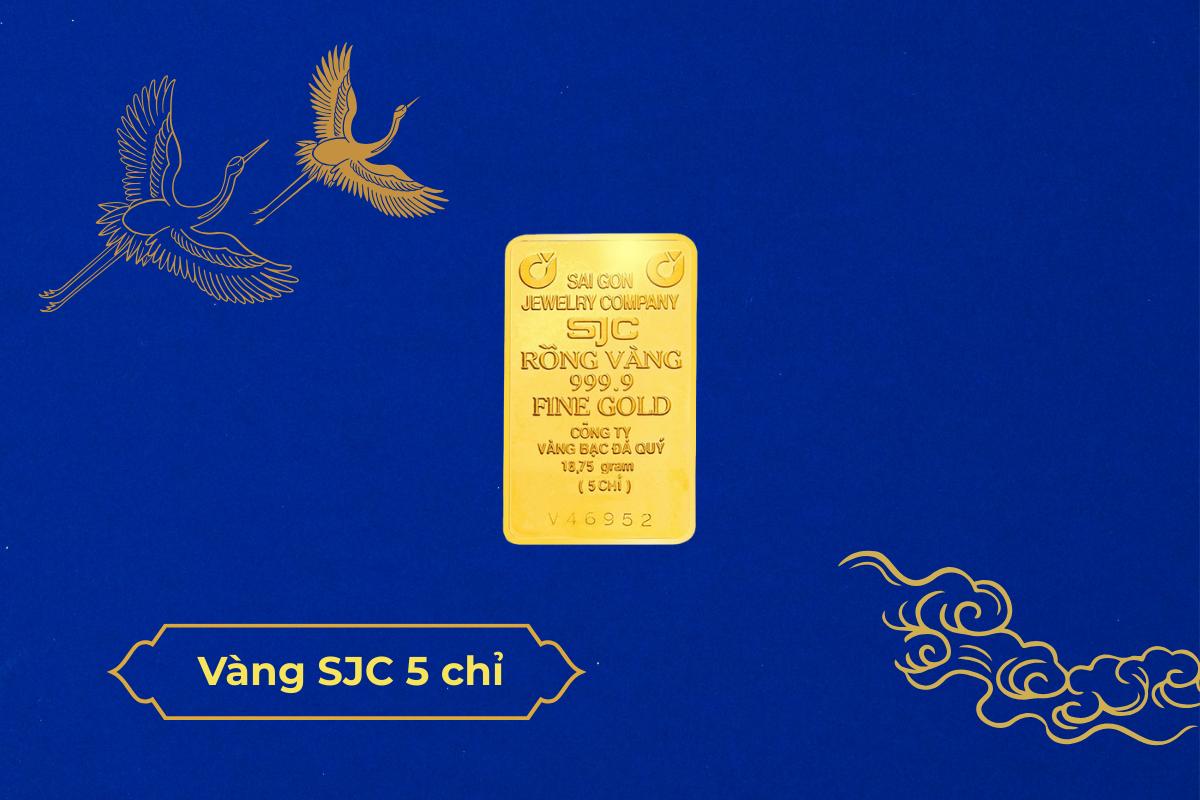 Cầm vàng miếng SJC 5 chỉ